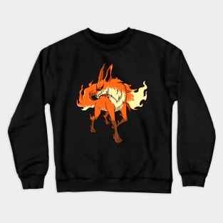 Monster animals - horror flame fox Crewneck Sweatshirt